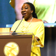 Tarana Burke, honoree and activist, founder of the #MeToo movement, accepts an award at the National CARES Mentoring Movement’s For the Love of Our Children Gala on Jan. 29, 2018, in New York City.
